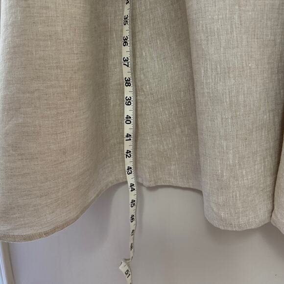 NWT Lintco Minimalist Capsule Lagenlook 100% Linen Beige Swing Tank Dress S/M - Picture 11 of 16